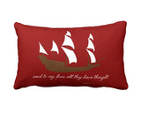 Elizabeth I "Send to my Foes" Ship Accent Pillow